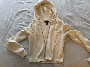 Forever 21 Cream Full Zip Hoodie Women’s thumbnail 2