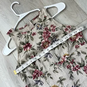 All that jazz Vintage Floral Dress shift mini womens Beige size 9/10 cottage prairie romantic thumbnail 3