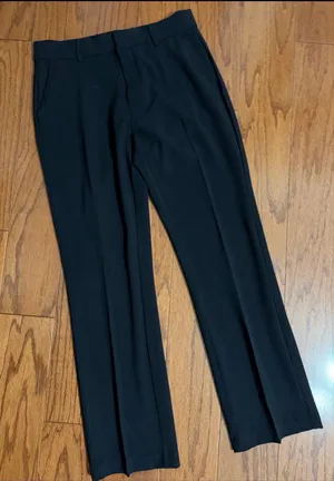 Nine West Black High waste/ wide leg pants - Size 8. Great pair of pants. Pockets on front & back. Gently warn & excellent condition. Mark on top is the iron over pockets, will wash out. Measurements approximately 16” waste x 11” rise x 39”. priced to sell at as is condition. None smoking home. Don’t like my price, make reasonable offer! thumbnail 1