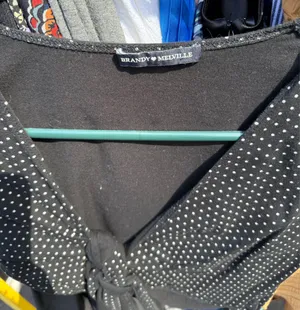 Black Brandy Melville Tie Top Front thumbnail 2