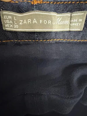 Zara Skirt Maternity Size Large Dark Wash Denim Stretch Panel(A543) thumbnail 9
