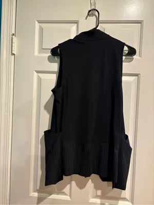 Porto San Francisco sleeveless zip-front tunic vest sz 1 or M black largenlook thumbnail 2