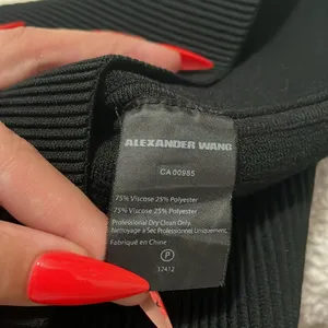 Alexander Wang Black Bodycon Mini Skirt Quiet Luxury Minimalist Office Siren thumbnail 6