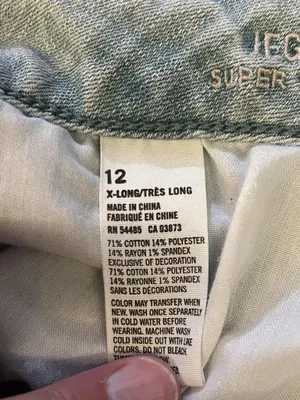 American Eagle Outfitters Jegging Jeans Womens 12 X-Long Light Wash Distressed thumbnail 9