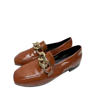 Blondo Loafers‎ Size 5 Brown Slip On Waterproof Block Heel Chain Detail NEW thumbnail 2