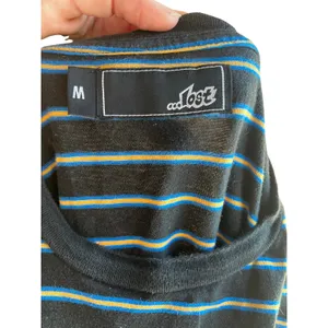 Lost Black Blue & Yellow Striped Long-Sleeve Shirt Size M thumbnail 4