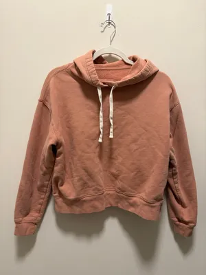 Girlfriend Collective 50/50 Pullover Hoodie in Blush Size Small thumbnail 2