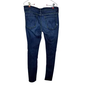 Mother Women's Jeans The Runaway Skinny‎ Leg Raw Hem Dark Wash Denim Blue 30X30 thumbnail 6