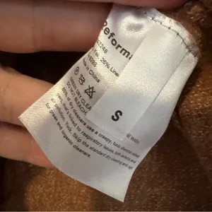 Reformation Elle Yak Linen Mock Neck Sweater Womens Small Tan Brown Marled thumbnail 6