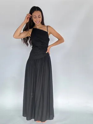 Linen Dress Black thumbnail 2