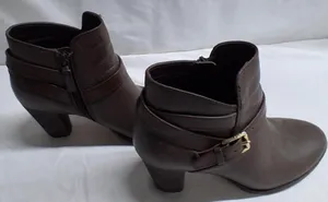 Cole Haan Brown Leather Buckle Ankle Booties thumbnail 1