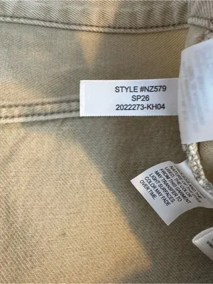 Madewell Short Pieced Barrel-Leg Jeans Faded Khaki‎ Rigid size 33 Short NWT READ thumbnail 5