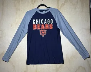 NFL Chicago Bears Plaid Pajama XS Orange‎ Blue Sleepwear Lounge thumbnail 1