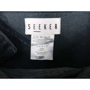 Seeker Canvas Overalls Womens L US 32 Gray Hemp Cotton Utility Workwear Made USA thumbnail 9