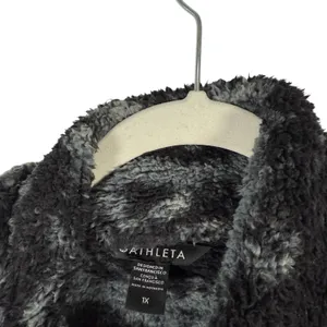 Athleta‎ Tugga Sherpa Jacket Full Zip Fog Camp Black Camo Womens Plus Size 1x thumbnail 5