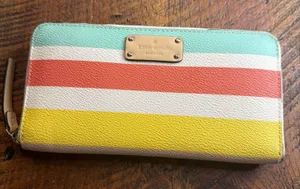 KATE SPADE NEW YORK STRIPED ENVELOPE WALLET thumbnail 1