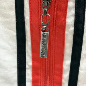 HARLEY-DAVIDSON Women’s ZipUp Vest/Tank Embroidered Off-White Tailored Cut Small thumbnail 4