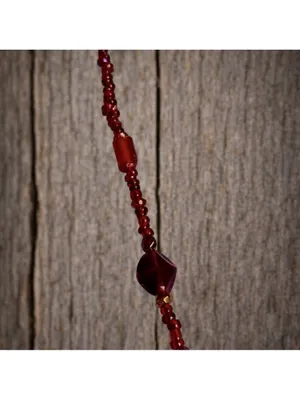 Vintage Southwest Red Bead Necklace with Turquoise & Ornate Silver Pendant thumbnail 6
