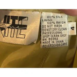 VTG Nite Line AJ Bari Gold Beaded Silk Dress Sweetheart Evening Gown 4 Trophy thumbnail 4