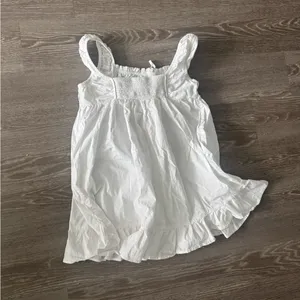 Frankie's Bikinis White Sleeveless Ruffle Mini Dress thumbnail 4