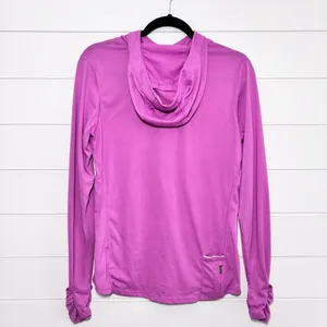 Nike Dri-Fit Fuchsia Pink‎ Hooded Long Sleeve Running Top Size M thumbnail 4