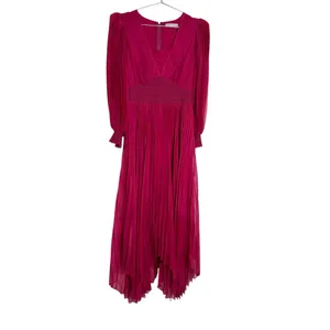 Alice & Olivia Sion‎ Pleated Asymmetric Dress thumbnail 4