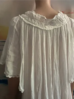 Nouveau Beach Women's White Tassel Hem Peasant Dress Swim Cover Up MD NWT thumbnail 9