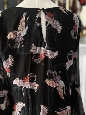 Francesca's Mi'ami Black Dress w/Bell Sleeves Shift Dress Size Medium thumbnail 3