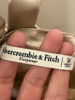 Abercrombie and Fitch Sleep Silk-Blend Ivory Chemise Nightdress Medium NWT thumbnail 5