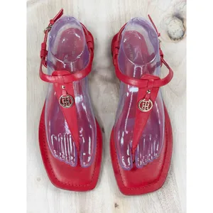 Tommy Hilfiger Jerika‎ Flat Thong Sandals Cherry Tomato Red Women 10 thumbnail 5