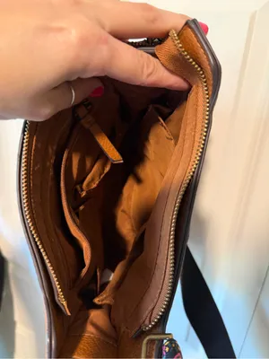 Women’s Tan Crossbody Bag with Floral Adjustable Strap thumbnail 3