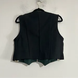 Vintage Green Structured Vest Gold Studded Ren Faire Rodeo Western Cowgirl thumbnail 7