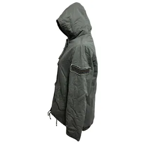 Aeropostale Utility Parka Jacket Olive Green Quilted Lined Hooded Anorak XS thumbnail 3
