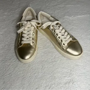 Sam Edelman Metallic Gold Sneakers thumbnail 2