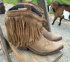Liberty black brand short cowgirl boots Brown Size 7.5 thumbnail 1