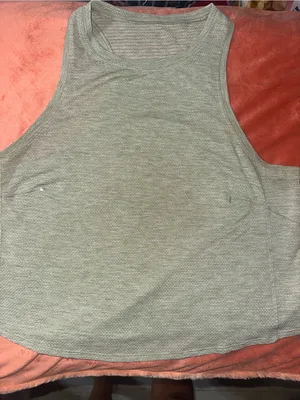 Lululemon Run and Train Racerback Tank Heathered Rosemary Green $58 MSRP thumbnail 9