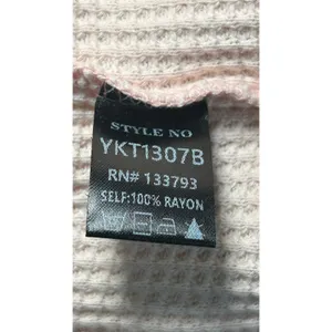 POL‎ Waffle Knit Floral Mixed Media Quilted Boho Split Neck Top Women's Large thumbnail 6