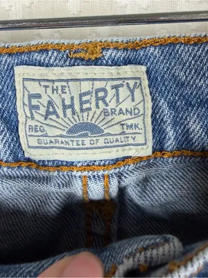 Faherty Medium Wash High Rise Organic Cotton Straight Leg Jeans thumbnail 3
