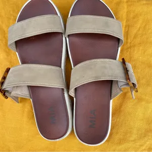 MIA Two Strap Tan Espadrille Platform Sandal Size 9.5 thumbnail 2