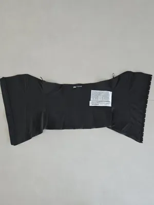 Zara Black Strapless Waist Shaper Cincher Size M thumbnail 5
