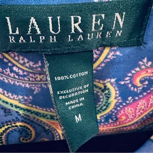 Lauren Ralph Lauren Paisley Size Medium Mini Dress w logo p-p 20” s-h 34” thumbnail 6