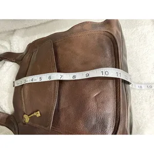 Fossil 1954 Large Brown Pebbled Leather Shoulder Bag Charm Women’s thumbnail 16