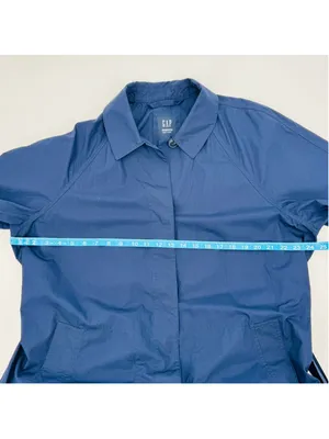 Gap Oversized Mac Trench Coat Navy Blue Size XL thumbnail 7