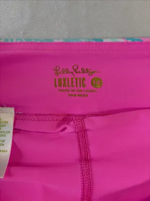 Lilly Pulitzer Luxletic Pink Multi Floral Patchwork Tropical Skort thumbnail 4