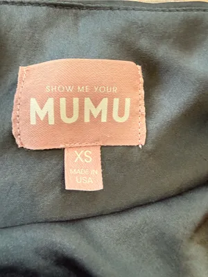 Show Me Your MuMu One-Shoulder Satin Mini Dress in Charcoal Gray thumbnail 5