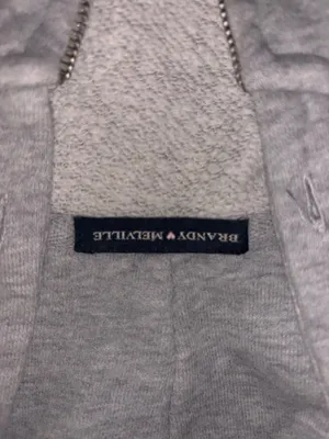 Cropped Brandy Melville Zip-Up Hoodie Grey thumbnail 2