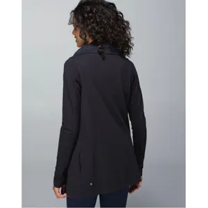 Lululemon Savasana Wrap Sweatshirt Size 4 Black thumbnail 7