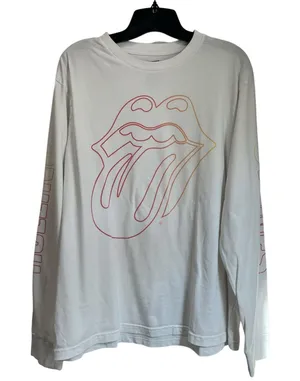 Tailgate Rolling Stones Graphic Long Sleeve Tee Size L White‎ Band Shirt thumbnail 1