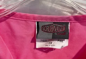 ScrubZone by Landau Unisex Light Pink XS Scrub Pants V Neck Short Sleeve Top thumbnail 6