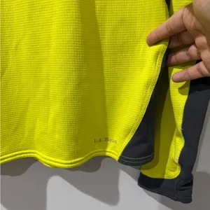 L.L. Bean Women’s M Medium Shirt Sweater Neon Green‎ Yellow Gray Activewear M thumbnail 2